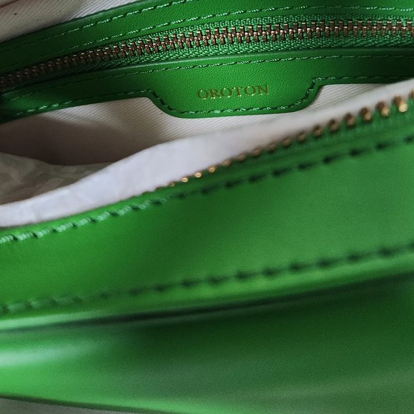 Gorgeous Oroton Sydney AU Garden Green Leather North Shoulder Bag NWT - Picture 6 of 11